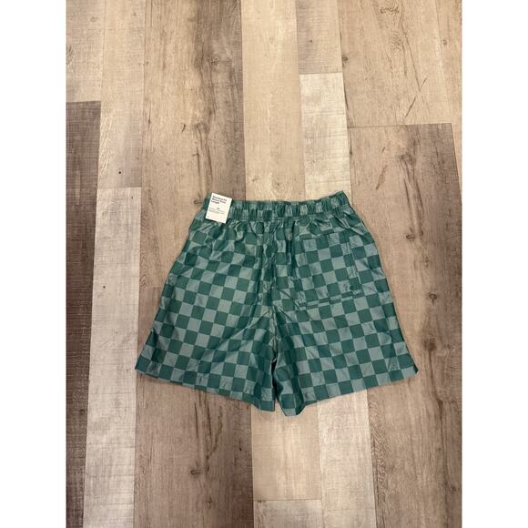 Nike Shorts Mens Small Green Checkered Standard Fit Above Knee Drawstring NWT - Picture 7 of 7